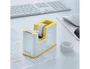 LEITZ Portarrollos WOW Dual Amarillo y Blanco para cintas de 33 m