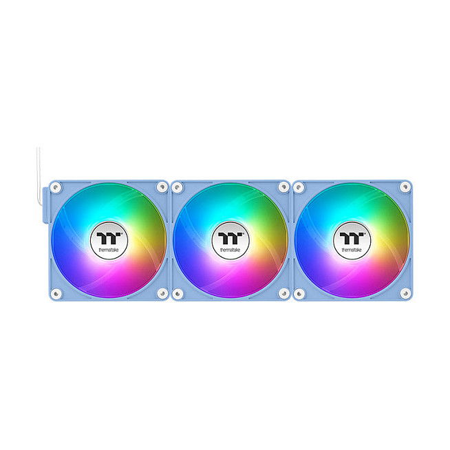 Thermaltake CT140 EX ARGB Sync - Ventilador PC 140mm, Kit de 3 Ventiladores, Hidrangea Blue, Refrigeración por Aire, RGB Sincronizable