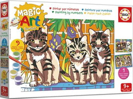 EDUCA BORRAS Magic Art Number Art +9 Gatos y Perros