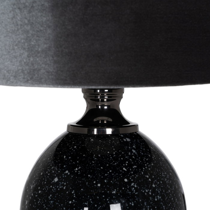 Lámpara Mesa Negro-Gris Cristal 39 X 39 X 64 cm