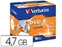 Verbatim DVD-R Imprimible 4.7GB 16x 120 Minutos Pack 10 Unidades