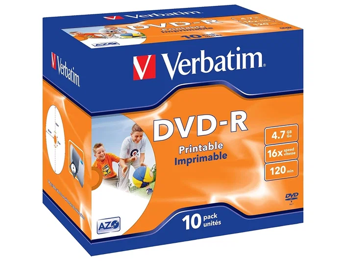 Verbatim DVD-R Imprimible 4.7GB 16x 120 Minutos Pack 10 Unidades