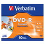 Verbatim DVD-R 4,7GB 16x Imprimible Pack de 10 Unidades