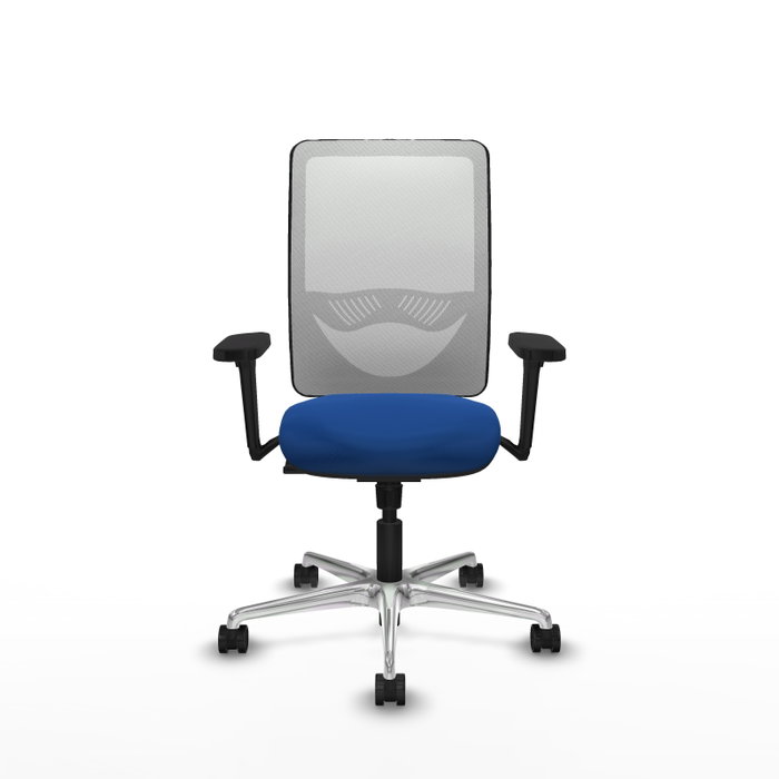 PIQUERAS Y CRESPO Silla de oficina Zulema con mecanismo Sincro Azul y Blanco