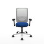 PIQUERAS Y CRESPO Silla de oficina Zulema con mecanismo Sincro Azul y Blanco