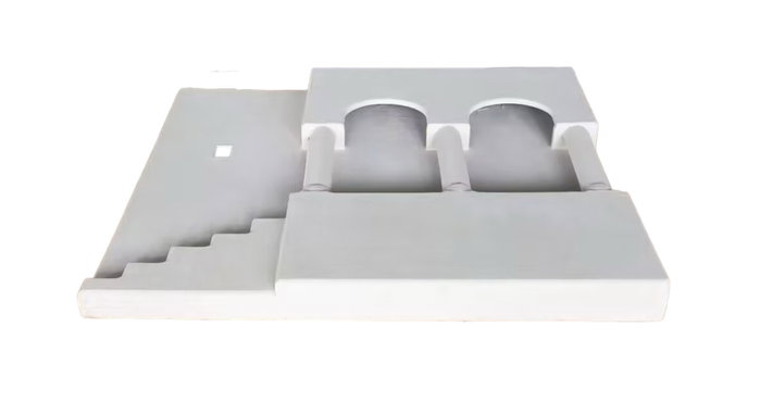 DKD Home Decor Decoración de Pared MDF Arcos Escalera 3D Blanco