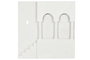 DKD Home Decor Decoración de Pared MDF Arcos Escalera 3D Blanco