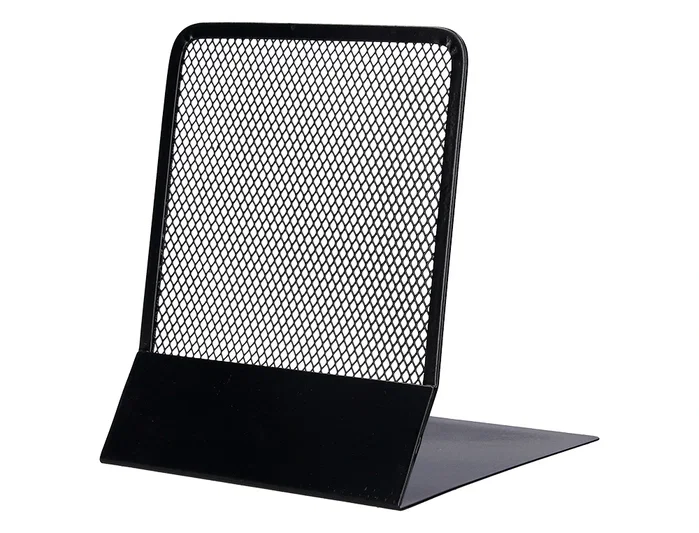 Q-connect Apoyalibros Metálico KF15098 Rejilla Negro Juego 165x152x135 mm