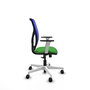 PIQUERAS Y CRESPO Silla de oficina Motilla con mecanismo Sincro, asiento Verde y respaldo Azul