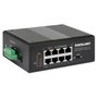 Intellinet Conmutador de Red Gigabit Ethernet 8 Puertos PoE+ Industrial con Passthrough PoE, 1x PD PoE 95W, 7x PSE PoE, Strombudget 120W, Montaje en Rail DIN