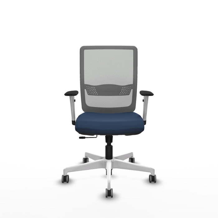 PIQUERAS Y CRESPO Silla de oficina Haches Azul marino y Gris