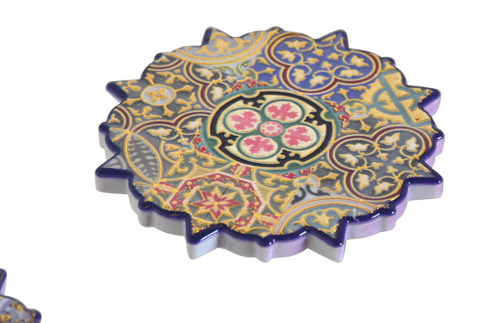 DKD Home Decor Imán Mediterráneo Azul Blanco 7.5 x 7.5 x 0.7 cm (72 Unidades)