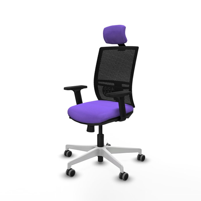 PIQUERAS Y CRESPO Silla de oficina Yunquera con mecanismo Sincro/Traslack, Lila y Negro PIQUERAS Y CRESPO Silla de oficina Yunquera con mecanismo Sincro/Traslack, Lila y Negro