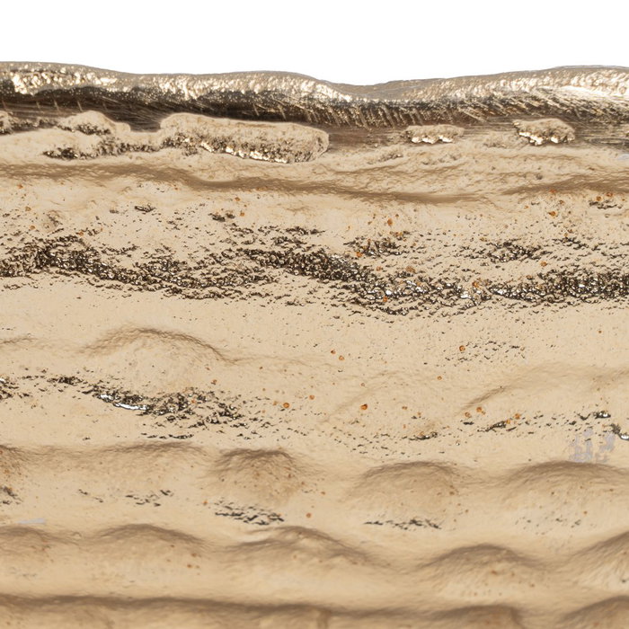 Bandeja Blanco-Champán Metal Decoración 39 X 23,25 X 9,50 cm