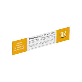 OBO Bettermann Placa de señalización KS-E 250x43mm PVC