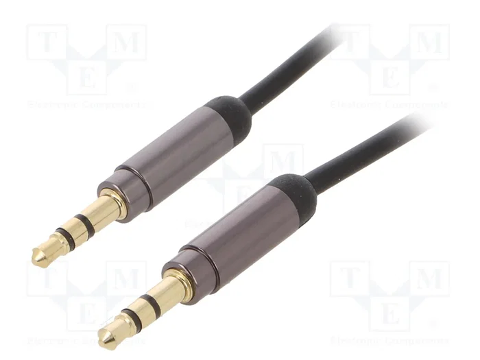 Gembird CCAP-444-1M Cable de audio estéreo 3,5 mm, 1 m, Negro Gembird CCAP-444-1M Cable de audio estéreo 3,5 mm, 1 m, Negro