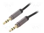 Gembird CCAP-444-1M Cable de audio estéreo 3,5 mm, 1 m, Negro