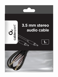 GEMBIRD CCAP-444-1M Cable de Audio 3.5mm Macho a Macho, 1 Metro, Negro