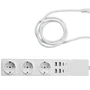Edimax SP-1123WT - Regleta Inteligente Wi-Fi con 3 Enchufes AC y 4 Puertos USB, Control por App y Voz, Cable 1.5m, Interior, Blanco