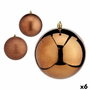 Set de Bolas de Navidad Krist+ Marrón Plástico (6 Unidades)