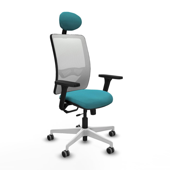 PIQUERAS Y CRESPO Silla de oficina Zulema Turquesa y Blanco PIQUERAS Y CRESPO Silla de oficina Zulema Turquesa y Blanco