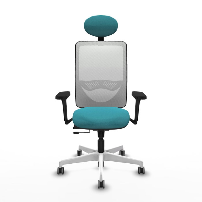 PIQUERAS Y CRESPO Silla de oficina Zulema Turquesa y Blanco PIQUERAS Y CRESPO Silla de oficina Zulema Turquesa y Blanco