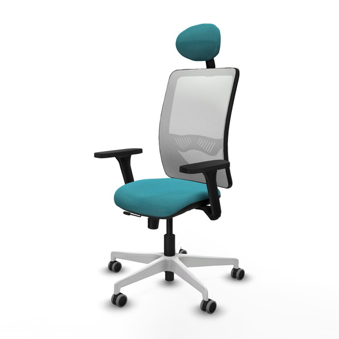 PIQUERAS Y CRESPO Silla de oficina Zulema Turquesa y Blanco PIQUERAS Y CRESPO Silla de oficina Zulema Turquesa y Blanco