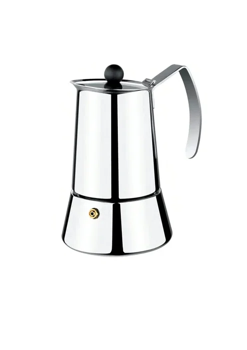 Monix M630004 Cafetera Italiana Manual de Acero Inoxidable para 4 Tazas, Cafetera Eterna