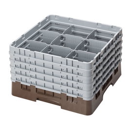 CAMBRO - 9S958-168 - Cesta de lavado 9 comp. 5 alturas - 14,8 cm Ø máx. - alt. máx. 25,8 cm - 50 x 50 x 30,8 cm - Azul