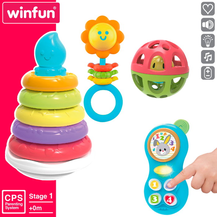 Winfun Set de 4 juguetes para bebés
