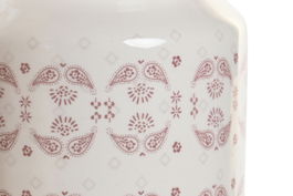 DKD Home Decor Bote Utensilios Pixel Love Dolomita Rosa Blanco 12 x 12 x 22 cm Set 5 Piezas