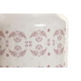 DKD Home Decor Set de 5 Botes de Utensilios PIXEL LOVE Rosa y Blanco