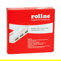 ROLINE USB 2.0 Hub 4 Puertos con Repetidor, Cable de 12m, Color Blanco