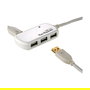 ROLINE USB 2.0 Hub 4 Puertos con Repetidor, Cable de 12m, Color Blanco