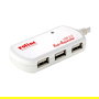 ROLINE USB 2.0 Hub 4 Puertos con Repetidor, Cable de 12m, Color Blanco
