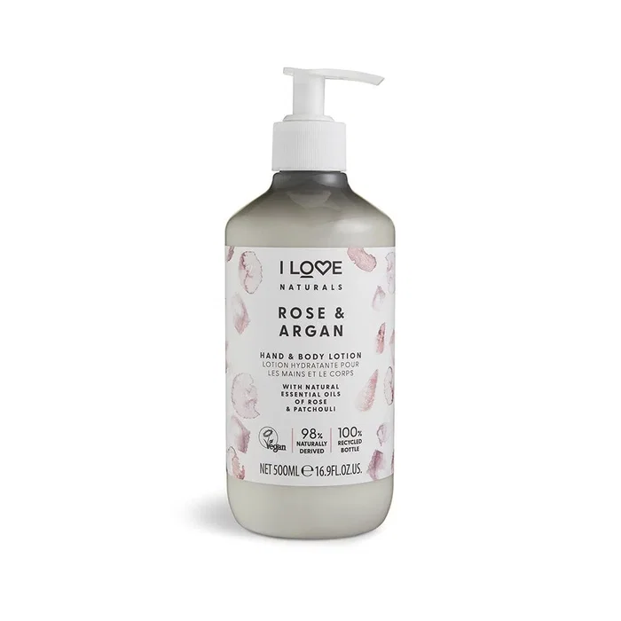 I Love Loción Hidratante de Rosa & Argán, Naturals Collection, 500 ml I Love Loción Hidratante de Rosa & Argán, Naturals Collection, 500 ml