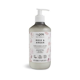 Naturals Collection, Vegano, Hidratante, Rosa & Argán, Loción, Para manos y cuerpo, 500 ml