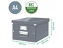 Leitz Caja de almacenamiento Click&Store mediana 16 litros violeta