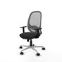 PIQUERAS Y CRESPO Silla de oficina Cilanco con mecanismo Sincro/Traslack, Negro y Gris
