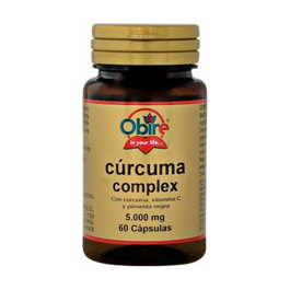 Obire Cúrcuma Complex 5000mg 60 Cápsulas con Pimienta Negra y Vitamina C