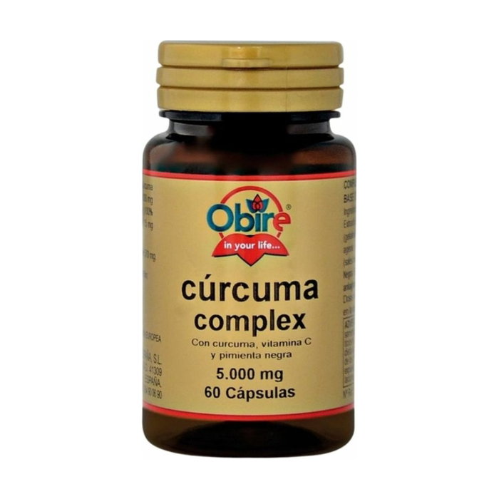 Obire Cúrcuma Complex 5000mg 60 Cápsulas con Pimienta Negra y Vitamina C Obire Cúrcuma Complex 5000mg 60 Cápsulas con Pimienta Negra y Vitamina C