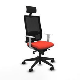 PIQUERAS Y CRESPO Silla de oficina Horna con Mecanismo Sincro Naranja y Negro