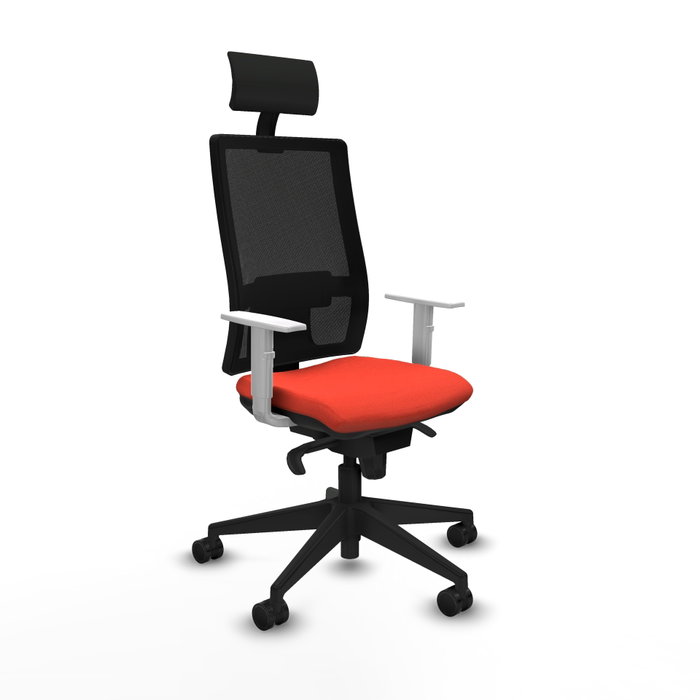PIQUERAS Y CRESPO Silla de oficina Horna con Mecanismo Sincro Naranja y Negro PIQUERAS Y CRESPO Silla de oficina Horna con Mecanismo Sincro Naranja y Negro