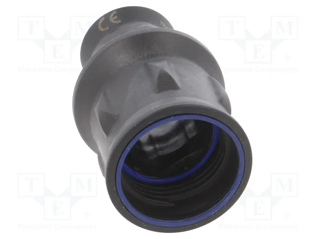 HARTING Carcasa para conectores redondos Han® F+B recta negra IP67/IP6K9K