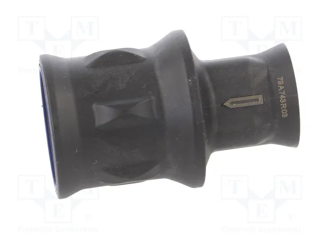 HARTING Carcasa para conectores redondos Han® F+B recta negra IP67/IP6K9K