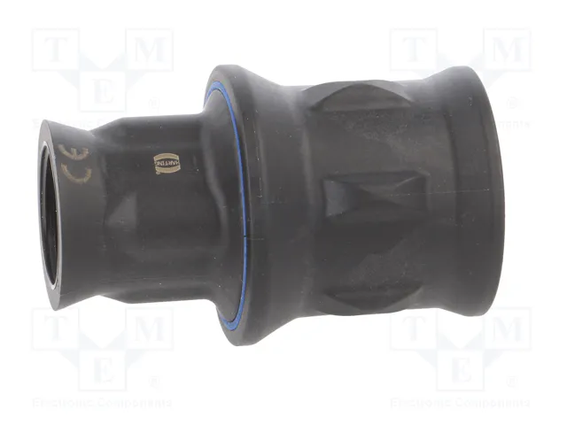 HARTING Carcasa para conectores redondos Han® F+B recta negra IP67/IP6K9K