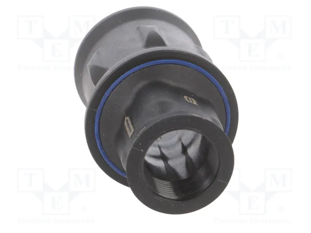 HARTING Carcasa para conectores redondos Han® F+B recta negra IP67/IP6K9K