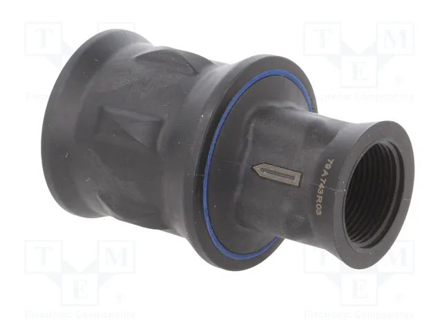 HARTING Carcasa para conectores redondos Han® F+B recta negra IP67/IP6K9K