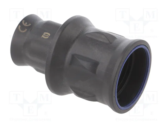 HARTING Carcasa para conectores redondos Han® F+B recta negra IP67/IP6K9K