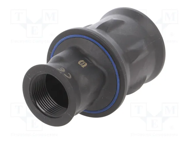 HARTING Carcasa para conectores redondos Han® F+B recta negra IP67/IP6K9K
